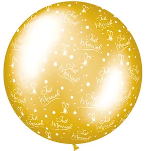 Comparateur de prix : RueDeLaFete Ballon Géant (1M) « Just Married » - Or