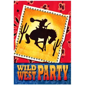 Comparateur de prix : RueDeLaFete 8 Invitations Anniversaire Western Party
