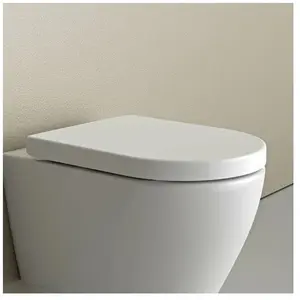 Bernstein Abattant WC plastique avec double Lunette WC pour famille et enfant, charnières acier inox, Blanc, 46,4x35,9x5,1cm, U1006Vendu paramazon