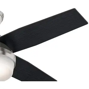 Hunter Ventilateur avec lumière Dante, noir/brun, silencieux, E27 pas cher