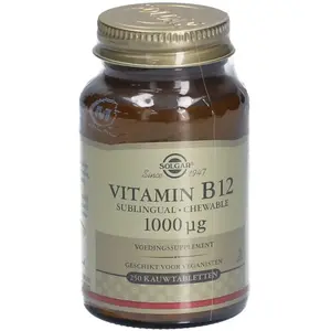 Comparateur de prix : Solgar - Vitamine B12 à croquer/sublinguale 250 comprimés à croquer de