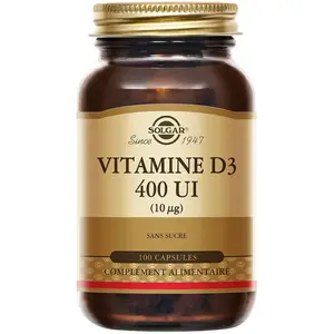 Comparateur de prix : Solgar Vitamine D3 - 100 Gélules