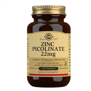 Comparateur de prix : Solgar Zinc Picolinate 22 Mg - 100 Tablets