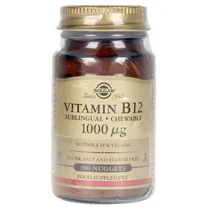 Comparateur de prix : Solgar - Vitamine B12 à croquer/sublinguale 100 comprimés à croquer de