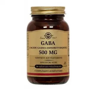 Comparateur de prix : Solgar GABA 500mg 50 gélules végétales