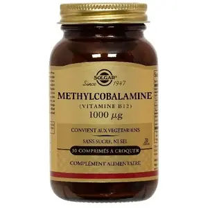 Comparateur de prix : Solgar Méthylcobalamine Vit B12 1000µg 30 comprimés à croquer