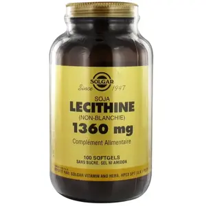 Comparateur de prix : Solgar Solgar Lecithine Non Blanchie 1360mg 100 Gélules Végétales