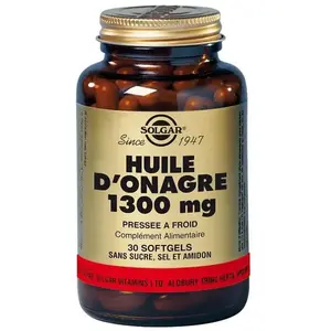 Comparateur de prix : Solgar - Huile d'Onagre Rose 30 perles de 1300mg (1300mg)