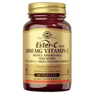 Comparateur de prix : Solgar Comprimés Ester C Plus 1000mg Vitamin C 60 Unités One Size