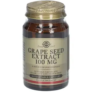 Comparateur de prix : Solgar Grape Seed Extract 100 mg | 30 gélules