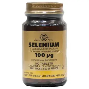Comparateur de prix : Solgar Selenium 100µg - 100 Tablettes