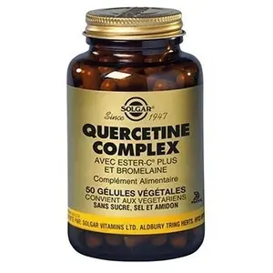 Comparateur de prix : Solgar - Quercetin Complex with Ester-C Plus. 50 Vegetable Capsules