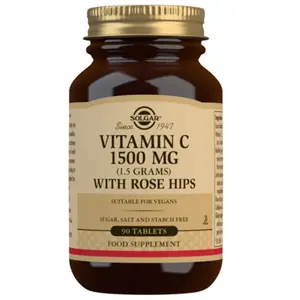 Comparateur de prix : Solgar - Églantier Vitamine C avec Églantier 1500 mg 90 comprimés de