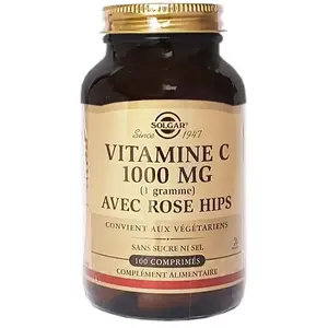 Comparateur de prix : Solgar - Églantier Vitamine C avec églantier 1000 mg 100 comprimés de