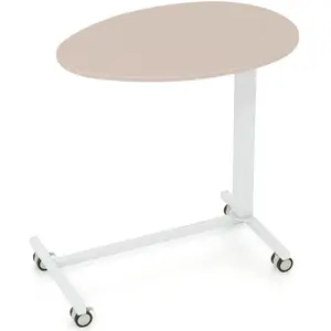 COSTWAY Petite Table de Bar Mobile, Réglable en Hauteur 74-108cm, Bure... pas cher