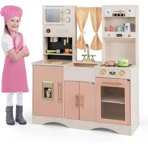 CostwayEnfant 3 Ans+ 16 Accessoires avec Horloges Cafetière Tableau Mé... pas cher