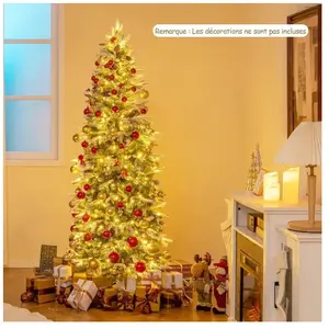 Sapin de Noël Artificiel Lumineux - RELAX4LIFE - 190CM - 671 Pointes F... pas cher
