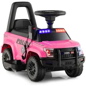 Comparateur de prix : Costway - Porteur Enfants avec Mégaphone & Autocollant de Police, Voit...