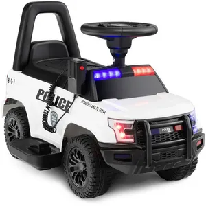 Comparateur de prix : Costway Porteur Pour Enfants Avec Mégaphone & Autocollant De Police, Musique, Stockage Caché, Jouet Educatif Baby Walker, Blanc