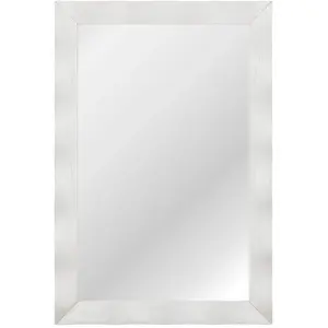COSTWAY Miroir Mural Rectangulaire 106 × 71.5 cm, Cadre en Bois d'Hévéa, Grand Miroir Mural, Suspension Verticale & Horizontale, Miroir Décoratif pour Salon, pas cher