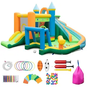 GOPLUS GOPLUA Château Gonflable Enfants 3-10 Ans avec Piscine/Toboggan...Vendu parcdiscount