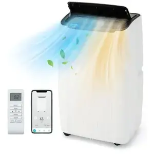 GOPLUS Climatiseur Mobile 12000BTU Fonction 6 en 1 Refroidisseur Chauffage pour 42 m2 Contrôle Télécommande App Wifi Minuterie 24H pas cher