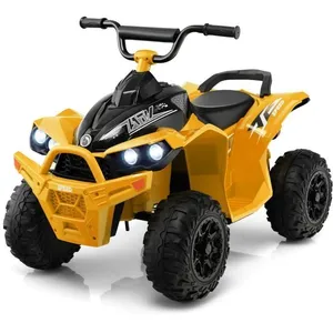 COSTWAY Quad Electrique pour Enfants 12V7Ah, LED, Musique, Klaxon, Rou... pas cher