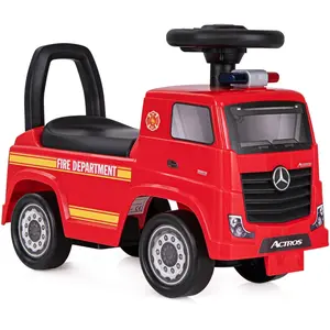 COSTWAY Mercedes-Benz Camion de Pompier Porteur Enfant avec Voyant d'A... pas cher