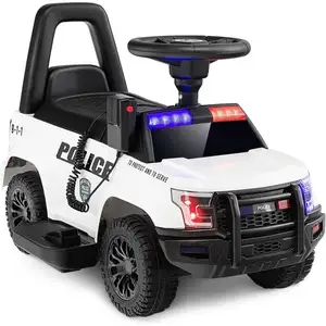 GOPLUS GOLUS Voiture de Police Électrique pour Enfants 6V avec Mégapho...Vendu parcdiscount