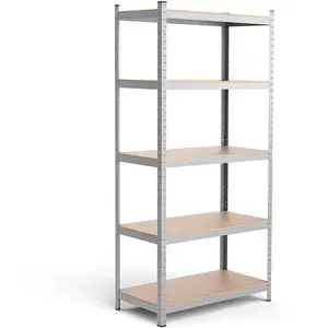 Comparateur de prix : Costway Étagère De Rangement À 5 Niveaux Pour Garage, Étagère Ajustable En Hauteur, Chaque Charge 175 Kg, 90 X 40 X 180 Cm, Argent