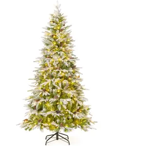 CostwaySapin de Noël Artificiel de 190 cm Arbre de Noël à Charnières F... pas cher