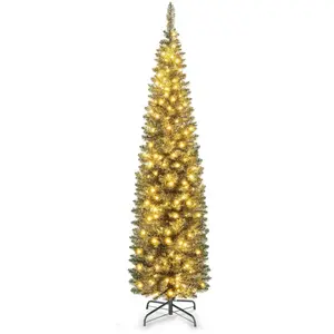Giantex Sapin de noël artificiel 390 branches 38 x 38 x 180 cm vert pas cher