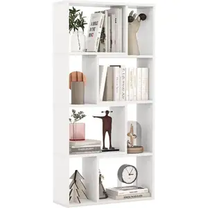 GOPLUS Bibliothèque Géométrique 60x20x120CM-Étagère Ouverte avec 8 Cub... pas cher
