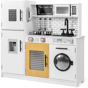 Comparateur de prix : Cuisine Enfant Costway-3+ Ans-Espace De Rangement-Centre De Jeu Polyva...