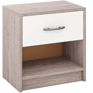 Costway Table De Chevet Avec Tiroirs, Étagère De Rangement Ouverte, Po... pas cher