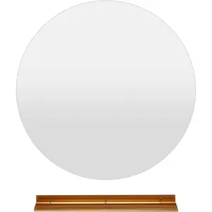 COSTWAY Miroir LED Salle de Bain Ø60 cm, 3000-6000k, Luminosité Réglab...