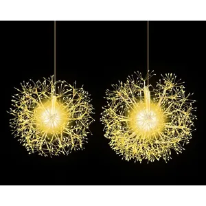 COSTWAY 2 Lampes de Noël à Suspendre en Forme de Pissenlit, 54 cm et 4...