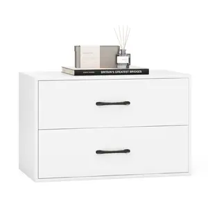 Commode Empilable à 2 Tiroirs COSTWAY, avec Kits Anti-Basculement, pou... pas cher
