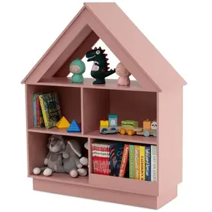 Comparateur de prix : Costway Bibliothèque En Forme De Maison Pour Enfants En Bois, Étagère ...