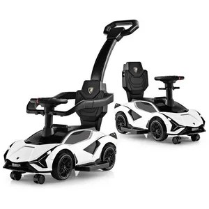 Comparateur de prix : COSTWAY Lamborghini Voiture À Pousser 3 En 1 Pour Enfants, Roues Unive...