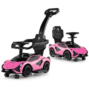 Comparateur de prix : COSTWAY Lamborghini Voiture À Pousser 3 En 1 Pour Enfants, Roues Unive...