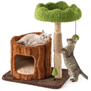 Arbre à Chat 73 cm COSTWAY, Tour pour Chat Moderne avec Griffoirs en S... pas cher