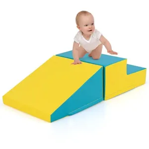 Comparateur de prix : 2pcs Module Motricité Bébé En Mousse Costway-Bloc De Construction Hous...