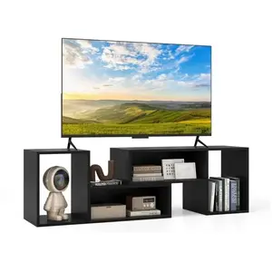 Costway 60" Meuble Tv 2 Pcs Modulaires, Meuble Tv Angle Pour Recoin, C...