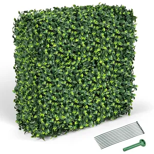 COSTWAY Haie Artificielle 92 x 38 x 86 cm avec Feuilles en PE Réaliste... pas cher
