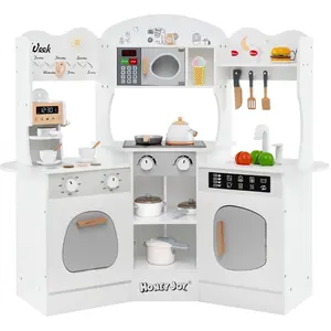 Costway Cuisine De Jeu D'angle En Bois Pour Enfants 3 Ans+, 18 Accesso...Vendu parcostway