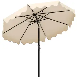 COSTWAY Parasol de Jardin Inclinable 280 x 244 cm, à Double Toit avec... pas cher