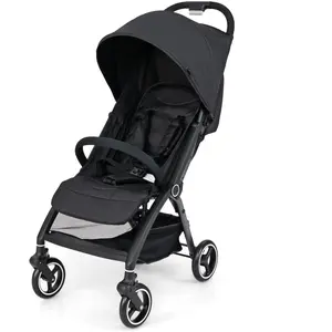 COSTWAY Poussette Canne Bébé avec Dossier & Auvent Réglables, Panier Inférieur & Frein, Pliable à une Main, Harnais à 5 Points,