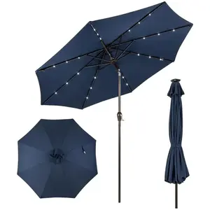 Parasol de Jardin Déporté Inclinable COSTWAY - 24 Lumières LED - Dia.3... pas cher