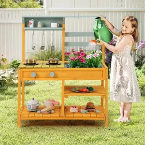 Comparateur de prix : COSTWAY Costway Cuisine Extérieure Dinettes À Jouer Pour Enfant 3 Ans+...